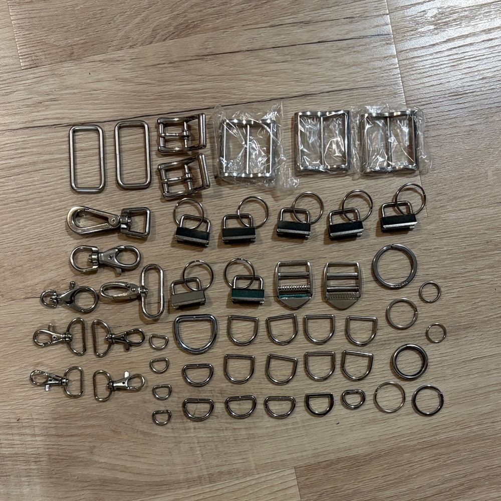 Bundle of hardware for bag making || silver
